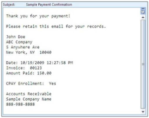 sample payment confirmation